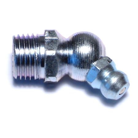 Midwest Fastener 10mm-1.0 x 12mm x 24mm Zinc Plated Steel Extra Fine Thread 45 Degree Angle Grease Fittings 6PK 67168
